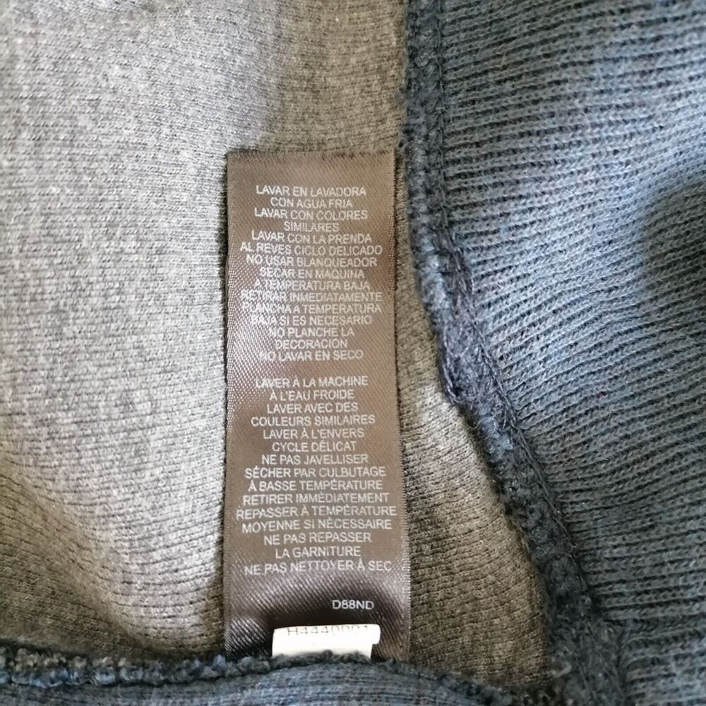 DKNY Jeans Men's Blue Gray Color Block Crew Neck Raglan Sleeve Sweater Size XXL - Picture 8 of 8